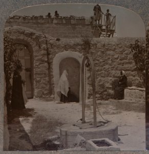 Davids Brunnen am Stadtrand von Bethlehem, um 1900