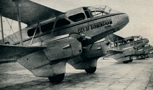 De Havilland DH89 Flugzeug, verwendet auf einigen Strecken des Railway Air Service