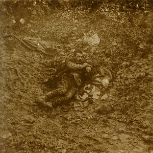 Toter deutscher Soldat, Verdun, Nordfrankreich