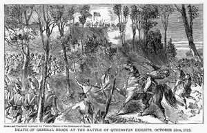 Tod von General Brock in der Schlacht von Queenston Heights, 13. Oktober 1812, 1877 von Unbekannt