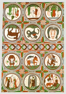 Dekoration in der Stora Råda alten Kirche, Västra Götaland, Schweden, 1928 von Unbekannt