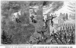 Niederlage der Aufständischen durch Sir John Colborne in St. Eustache, 25. November 1837, 1877