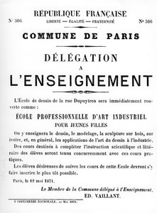 Delegation a LEnseignement, aus Französische politische Plakate der Pariser Kommune von Unbekannt