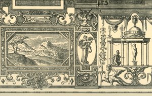 Entwurf für eine Wand- oder Deckendekoration im grotesken Stil, 16. Jahrhundert, 1881