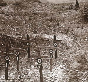 Zerstörte Batterie, Fort Vaux, Nordfrankreich, um 1914-1918 von Unbekannt