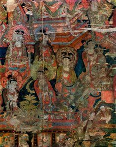 Detail eines Bildes des Paradieses, Chinesisch, Tang-Dynastie, 618-907, 1925