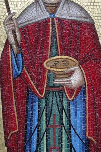 Detail eines orthodoxen Mosaiks in einem Dorf in Troodos. Heilige Paraskevi (Sainte Parasceva) von Unbekannt