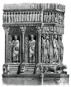 Detail des Portals von St. Trophimus, Arles, 12. Jahrhundert, 1870