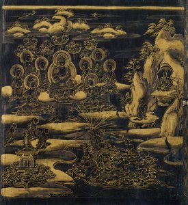 Devadatta, Kapitel 12 des Lotos-Sutra Hoke-kyo, Daibadatta-bon, 12. Jahrhundert von Unbekannt