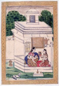 Dhanashri Ragini, Ragamala-Album, Schule von Rajasthan, 19. Jahrhundert