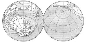 Diagramm der Erde während der Karbonzeit, 1922