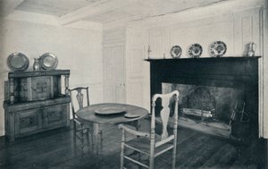 Esszimmer, um 1800, aus dem Shenk House, Long Island, 1930 von Unbekannt