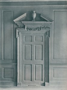 Tür des getäfelten Raums, Frühgeorgianisch, 26, Hatton Garden, um 1909