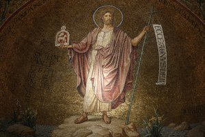 Dormitio-Abtei: Johannes der Täufer Mosaik, Jerusalem, Israel