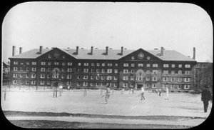 Schlafsaalgebäude, Harvard University, Massachusetts, USA, spätes 19. oder frühes 20. Jahrhundert von Unbekannt