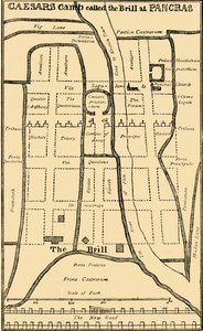 Dr. Stukeleys Plan des Lagers in St. Pancras, ca. 1750, ca. 1876 von Unbekannt
