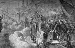 Drakes Beerdigung, Januar 1596, um 1880