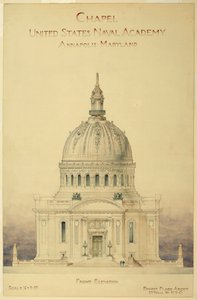 Zeichnung, Kapelle, U.S. Naval Academy