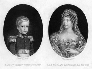 Herzog von Bordeaux und die Herzogin von Berri von Unbekannt