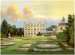 Dytchley House, Oxfordshire, Heimat von Viscount Dillon, ca. 1880