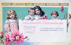 Werbekarte früher Wiener Fotografen von Unbekannt
