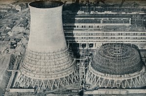 Elektrisches Kraftwerk in Water Orton, Hams Hall, bei Birmingham, 1928 von Unbekannt