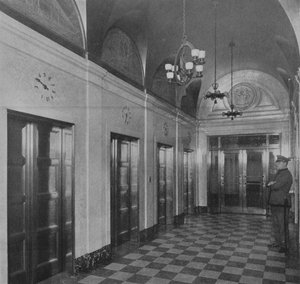 Aufzugslobby, Handelskammergebäude, Newark, New Jersey, 1924