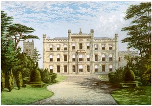 Elvaston Castle, Derbyshire, Residenz des Earl of Harrington, um 1880 von Unbekannt
