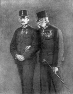 Kaiser Franz Josef I. von Österreich und Erzherzog Karl Habsburg
