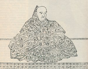 Kaiser Go-Uda von Japan, in dessen Regierungszeit die Mongolenarmada zerstört wurde, 1907 von Unbekannt