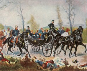 Kaiser Napoleon wird von Bismarck zum König gebracht, 2. September 1870, 1936 von Unbekannt
