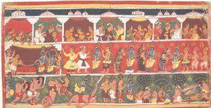 Begegnungen in Mathura: Seite aus einem verstreuten Bhagavata Purana von Unbekannt