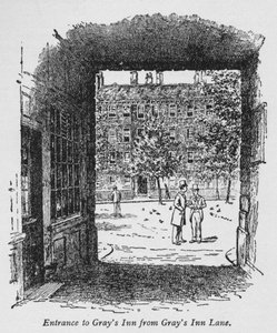 Eingang zu Grays Inn von Grays Inn Lane, ca. 1918 von Unbekannt