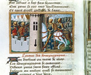 Einzug der Burgunder in Paris, 14. Mai 1418, ca. 1484 von Unbekannt