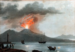 Ausbruch des Vesuvs, Italien, um 1815