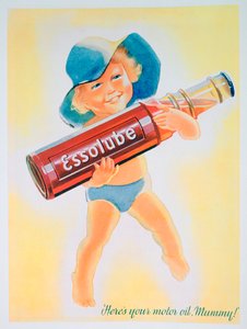 Essolube Motoröl Werbung, 1935