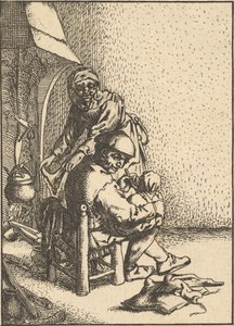 Vater füttert sein Kind, 1610-85