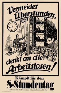 Kampf für den Achtstundentag, ca. 1925