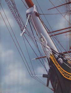 Galionsfigur der berühmten Cutty Sark, Figur der Hexe Nanny, 1936