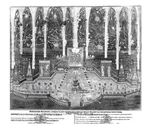 Feuerwerk anlässlich der Krönung von Anna Ioannovna am 30. April 1730, 1730