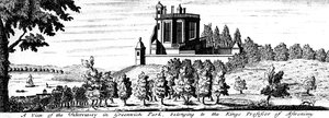Flamsteed House im Greenwich Park, London, spätes 17. Jahrhundert von Unbekannt