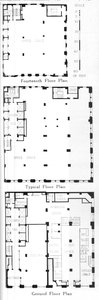 Grundrisse, Johns-Manville-Gebäude, New York City, 1924