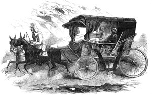 Florence Nightingale in ihrer Kutsche auf der Krim, 1856