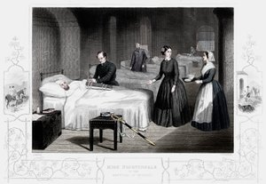Florence Nightingale im Krankenhaus von Scutari, ca. 1860