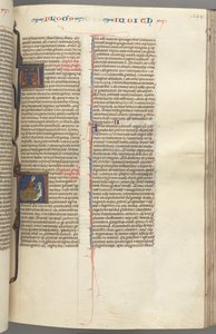Fol. 194r, Judith, historiierte Initiale A, Judith enthauptet Holofernes, um 1275-1300