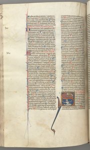 Fol. 224v, Psalm 68, historiierte Initiale S, David im Wasser, der zu Gott oben fleht von Unbekannt