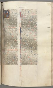 Fol. 233r, Psalm 109, historisierte Initiale D, Gott der Vater und der Sohn..., ca. 1275-1300