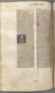 Fol. 249v, Hohelied, historisierte Initiale O, die Jungfrau und das Kind, ca. 1275-1300 von Unbekannt
