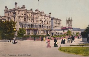 Folkestone. West Cliff Hotel, spätes 19. bis frühes 20. Jahrhundert von Unbekannt