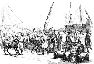 Nahrung für die Truppen: Viehlandung in Port Said